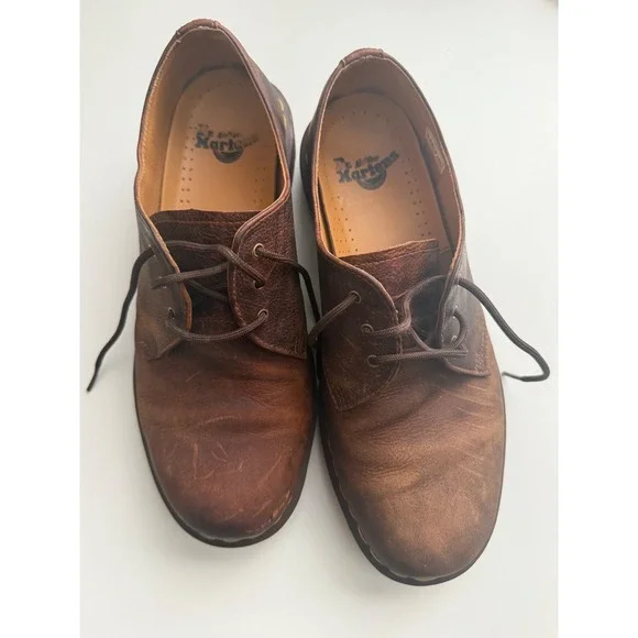 Dr Martens 1461 Mens Leather Brown Oxford Shoes 10 US M - Picture 1 of 11